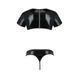 Комплект чоловічої білизни під латекс Passion 057 SET PETER XXL/XXXL Black, кроп-топ, стринги