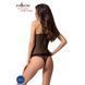 Комплект белья Passion MELISSA SET S/M, black, лиф-сорочка со шнуровкой и трусики