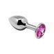 Анальна пробка Alive Mini Metal Butt Plug Pink M SO6002 фото 1