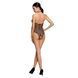 Бодистокинг в крупную сетку Passion BS087 black, открытая спина, халтер, с доступом One size