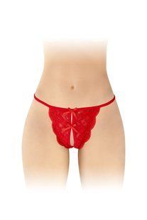 Сексуальні мереживні трусики з доступом Fashion Secret Cindy One Size червоні