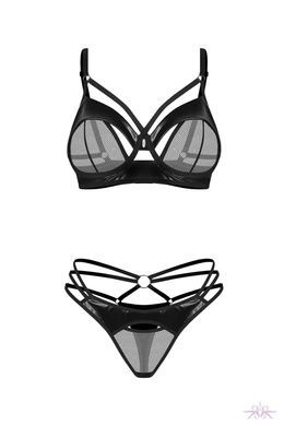 Комплект Obsessive Dominna 2-pcs set L/XL, Черный