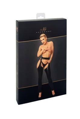 Леггинсы с открытыми бедрами Noir Handmade F323 Rebel wetlook chaps - L
