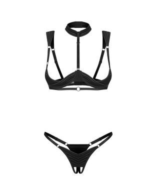 Комплект Obsessive Roccele 2-pcs crotchless set L/XL