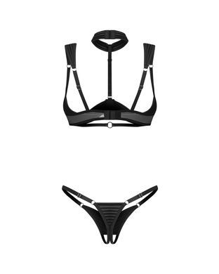 Комплект Obsessive Roccele 2-pcs crotchless set L/XL