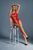 Бодистокинг Caprice Lingerie Model 02 One size Red, имитация шнуровки, мелкая сетка, кружево