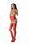 Эротические колготки-бодистокинг с плетением на бедрах Passion S030 One Size, red, цветочный узор