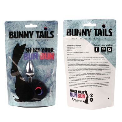 Анальна пробка FeelzToys Bunny Tails Butt Plug Black SO5063 фото