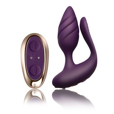 Анально-вагінальний вібратор для пар Rocks Off Cocktail Purple SO5483 фото