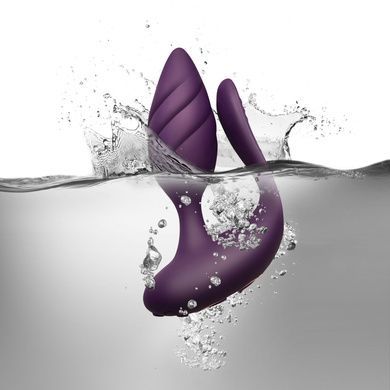 Анально-вагінальний вібратор для пар Rocks Off Cocktail Purple SO5483 фото