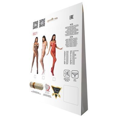 Бодистокинг Passion BS071 red, комбинезон на бретелях One Size