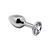 Анальная пробка Alive Mini Metal Butt Plug White M SO6003 фото