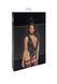 Боді Noir Handmade F297 Libido Deep-V bodysuit with collar, pearl chain and garter - L