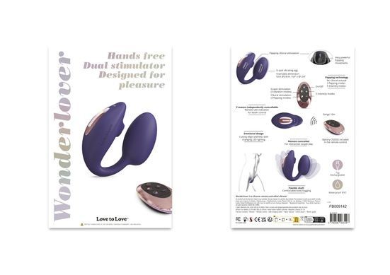 Вибрайте с вакуумной стимуляцией Love To Love Wonderlover MIDNIGHT INDIGO SO9617 фото