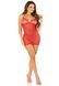 Еротична мереживна нічна сорочка Leg Avenue Mini Heart One Size червона