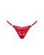 Мереживні стрінги Obsessive Lacelove thong M/L Red, низька посадка