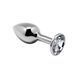 Анальная пробка Alive Mini Metal Butt Plug White M SO6003 фото 1