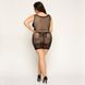Кружевное эротическое миниплатье с бабочками JSY Plus Size черное