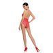 Бодистокинг в крупную сетку Passion BS087 red, открытая спина, халтер, с доступом One size