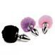 Анальна пробка FeelzToys Bunny Tails Butt Plug Black SO5063 фото 4