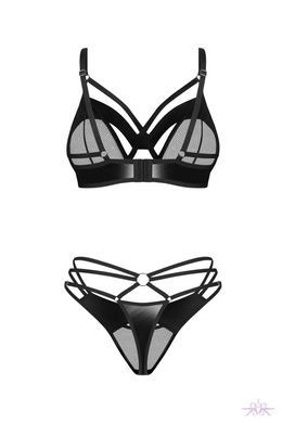 Комплект Obsessive Dominna 2-pcs set 2XL/3XL, Черный