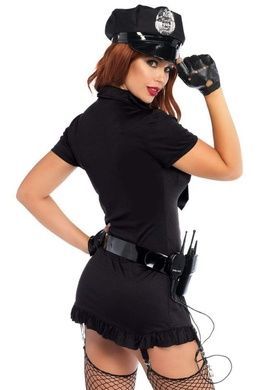 Эротический костюм полицейской Leg Avenue Dirty Cop XS, 6 предметов