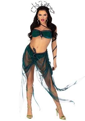 Еротичний костюм Медузи Горгони Leg Avenue Medusa Costume L, топ, спідниця, нарукавники, прикраси