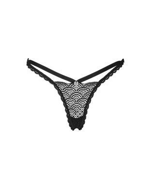 Еротичні жіночі трусики-стрінги Obsessive Chemeris thong M/L чорні