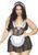 Костюм покоївки Leg Avenue Fantasy French Maid XL/XXL, сукня, трусики, пов&rsquo;язка