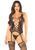 Комплект Leg Avenue Cami Garter with Stockings and String One Size, Black