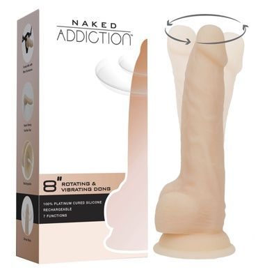 Фаллоимитатор с вибрацией и ротацией Naked ADDICTION James 8 SO5587 фото