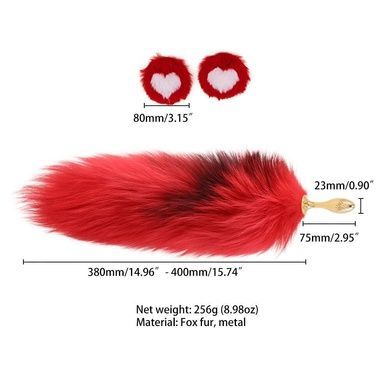 Анальная пробка с хвостом лисы LOCKINK Red Vixen SX0907 фото