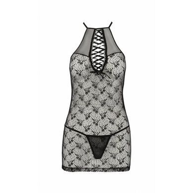 Полупрозрачный пеньюар Passion AZALIA CHEMISE L/XL, black