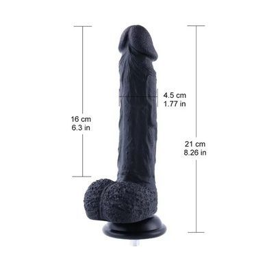 Силиконовый дилдо Hismith 8.3" Silicone Dildo Black SO9971 фото