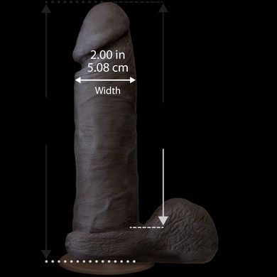 Фаллоимитатор Doc Johnson The Realistic Cock 8 inch Black SO1974 фото
