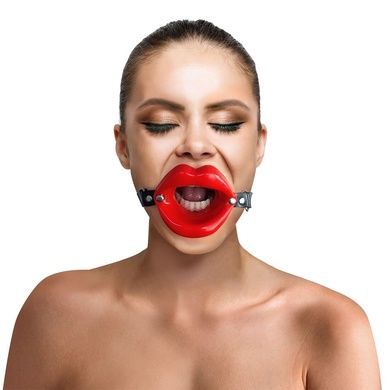 Кляп-розширювач у формі губ Art of Sex натуральна шкіра SO5148 фото