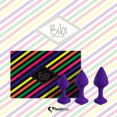 Набор анальных пробок FeelzToys Bibi Butt Plug Set 3 pcs Purple SO5064 фото