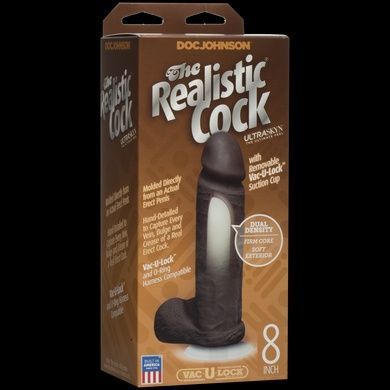 Фаллоимитатор Doc Johnson The Realistic Cock 8 inch Black SO1974 фото