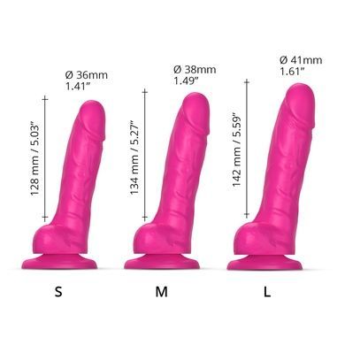Фаллоимитатор Strap-On-Me Sliding Skin Realistic Dildo Fuchsia L SO6257 фото