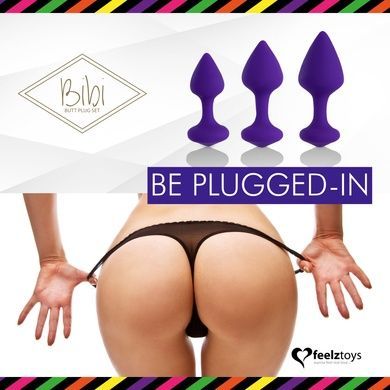 Набор анальных пробок FeelzToys Bibi Butt Plug Set 3 pcs Purple SO5064 фото