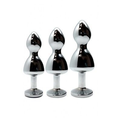 Анальная пробка Wooomy Lollypop Double Ball Metal Plug Red S SO7416 фото