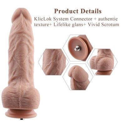 Фалоімітатор для секс-машин Hismith 9.25&Prime; Silicone Dildo SO6207 фото