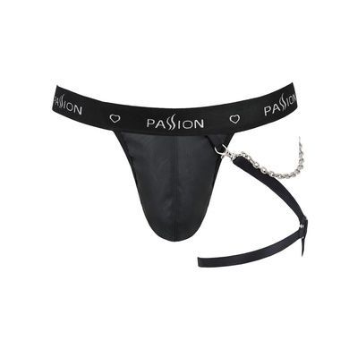 Чоловічі трусики танга з підв&rsquo;язкою Passion 058 THONG BILL S/M Black