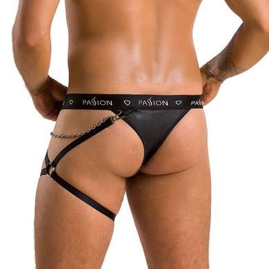 Чоловічі трусики танга з підв&rsquo;язкою Passion 058 THONG BILL S/M Black