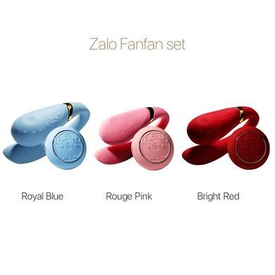 Смарт вибратор для пар Zalo Fanfan set Rouge Pink SO6672 фото