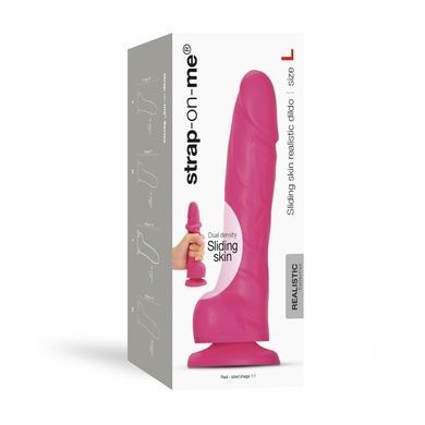 Фаллоимитатор Strap-On-Me Sliding Skin Realistic Dildo Fuchsia L SO6257 фото