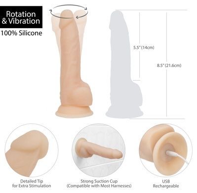 Фаллоимитатор с вибрацией и ротацией Naked ADDICTION James 8 SO5587 фото