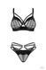 Комплект Obsessive Dominna 2-pcs set 2XL/3XL, Черный