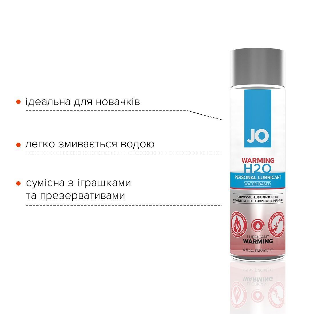 Согревающая смазка на водной основе JO H2O WARMING