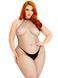 Бодістокінг Leg Avenue Racer neck bodystocking Black Queen Size